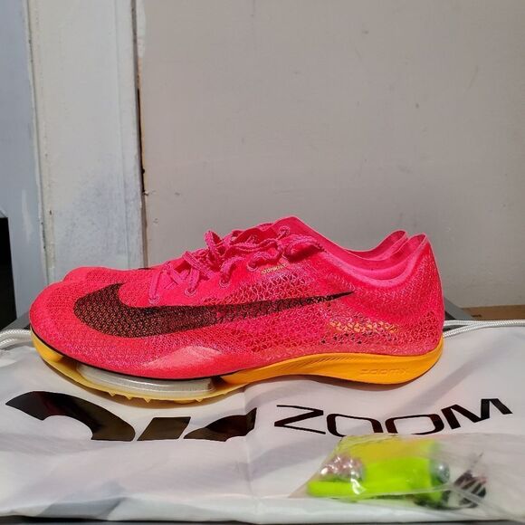 Nike Air Zoom Victory Track Spikes Mens Size 9 Hyper Pink Orange CD4385-600 - Picture 1 of 11